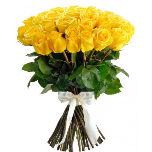 Купить 41 желтую розу с доставкой по Льгову